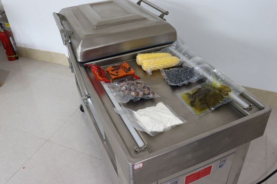 Máquina de embalaje a vacío de doble cámara con accionamiento eléctrico para verduras, pan, pescado y mariscos 120 kg