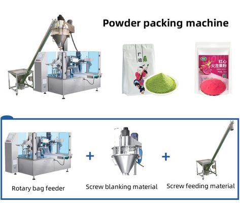 Máquina de embalaje de polvo líquido de gránulos con combinación computarizada de varias cabezas Adecuada