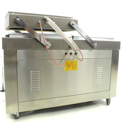 Máquina eléctrica de embalaje a vacío de doble cámara para comida rápida en talleres de maquinaria