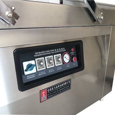 Máquina eléctrica de embalaje a vacío de doble cámara para comida rápida en talleres de maquinaria