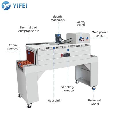 Máquina de envasado de papel industrial de 450L POF PVC PE Film Wrap para hoteles