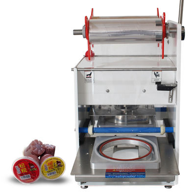 Máquina de sellado de bandejas de comida rápida industrial con molde de prensa manual personalizable