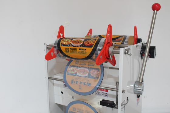 Máquina de sellado de bandejas de comida rápida industrial con molde de prensa manual personalizable