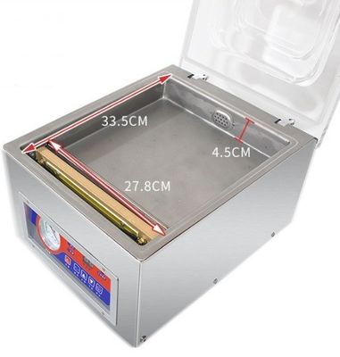 Sellador de vacío de cámara única de acero inoxidable 41*32*29 para la línea de envasado de alimentos y bebidas