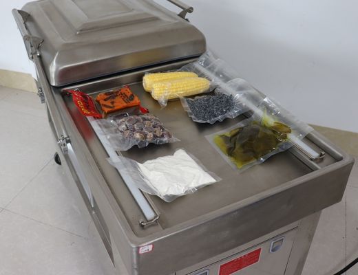 Sellador industrial de vacío de doble sellado para envases de alimentos en maquinaria