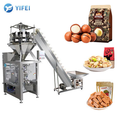 Auto de sellado Pesado 100g Snack Candy Máquina de embalaje vertical Bolso de pesado de embalaje Máquina integrada