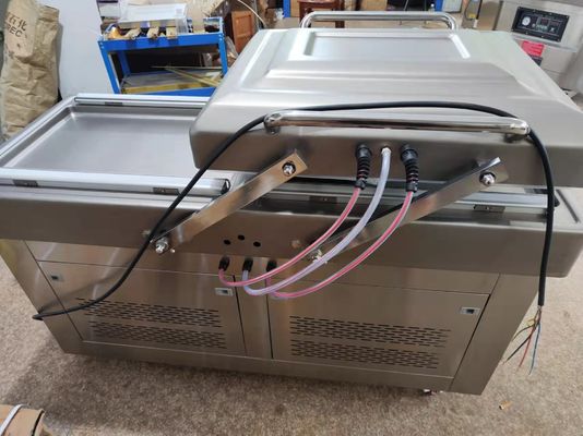 Potente bomba de vacío CE certificado automático de llenado de nitrógeno/vacío doble cámaras bocadillos máquina de embalaje