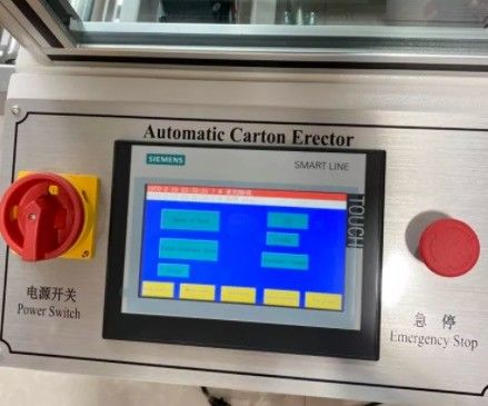 Material de embalaje de vidrio Alta velocidad 25 cajas por minuto Máquina de sellado automático