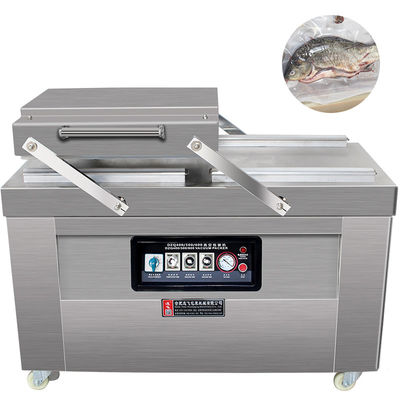 Máquina de embalaje al vacío de carne de dos cámaras con 2 tiras de sellado y 220V/380V de voltaje