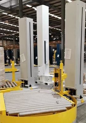 Máquina de envasado de pallets de estiramiento de publicidad L tipo de plato giratorio embalaje totalmente automático
