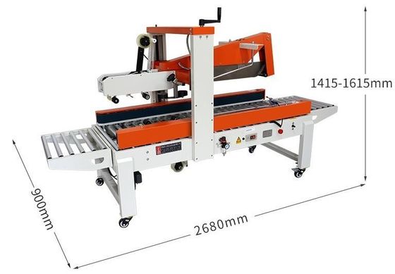 Máquina ajustable para doblar y sellar la tapa de cartón para diferentes alturas de cartón