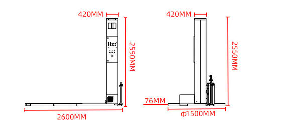 1P Voltage Pallet Wrapper Máquina de envoltura de paletas de extensión totalmente automática para paletas
