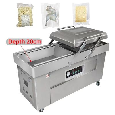 Máquina de sellado comercial con vacío para envases de pollo entero Diseño de doble cámara