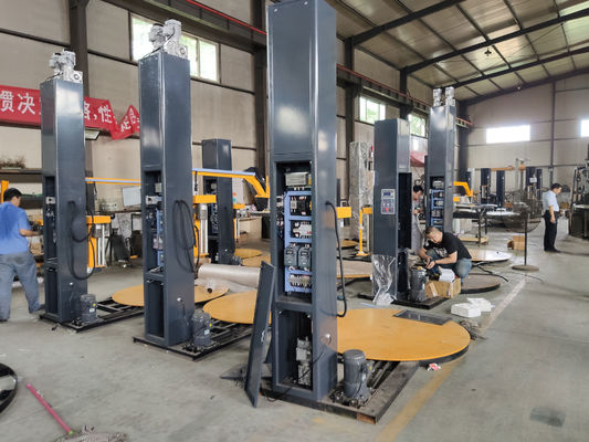 2400 mm Alturas de columna Máquina de envoltura de paletas de película de estiramiento Máquina de estiramiento automático de envoltura de paletas