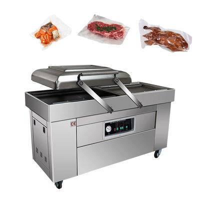 Envasador de vacío de doble cámara de acero inoxidable 304 para envasadoras de vacío de carne de pescado