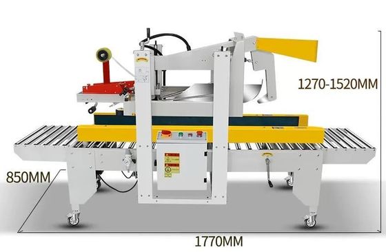 Máquina de sellado de caja de cartón de caja plegable con tapa semi-automática conveniente para el embalaje de productos básicos