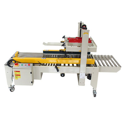 FXJ-4030S Máquina de sellado de cinta de sellado de caja de cartón semiautomática con ambos extremos de la mesa de rodillos