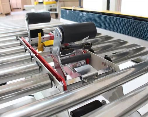FXJ-4030S Máquina de sellado de cinta de sellado de caja de cartón semiautomática con ambos extremos de la mesa de rodillos