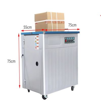 Máquina semiautomática para fijar cajas de cartón con doble motor y piezas de repuesto