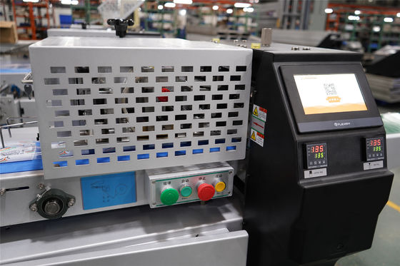 Máquina de embalaje de caramelos de rollo comercial de flujo horizontal con accionamiento eléctrico para pasteles de panadería