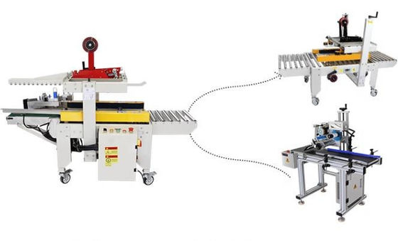 Máquina de sellado de cartón de accionamiento izquierdo y derecho para el embalaje Aplicar altura de cartón 90-420mm
