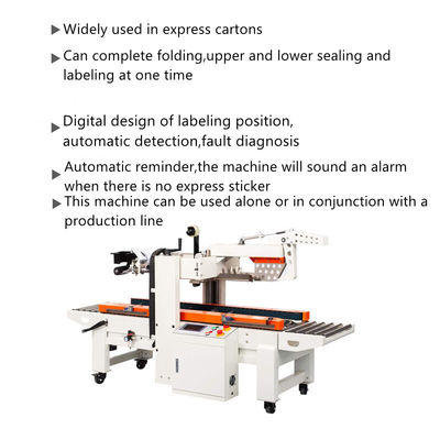 Sellador automático de caja de cartón de alta velocidad para etiquetas de 20-75 mm Tamaño y mesa de trabajo de 600-700 mm