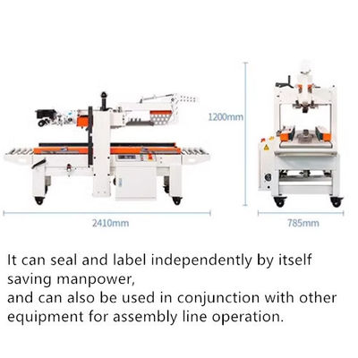 Sellador automático de caja de cartón de alta velocidad para etiquetas de 20-75 mm Tamaño y mesa de trabajo de 600-700 mm