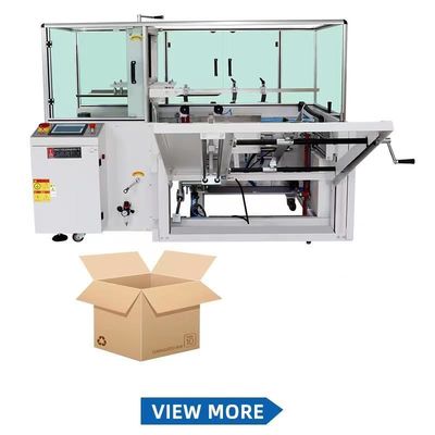 Embalaje de papel Caja de cartón totalmente automática Erector Flaps Robótico plegable Palletizer PLC