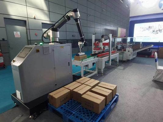 IP65 Línea de embalaje con caja de bolsas de cartón caja erector sistema de paletización de sellador plegable