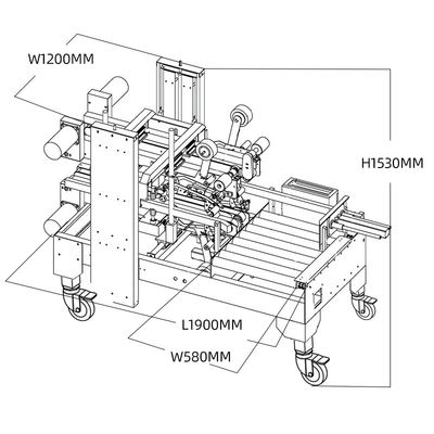 IP65 Línea de embalaje con caja de bolsas de cartón caja erector sistema de paletización de sellador plegable