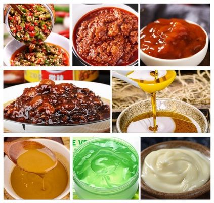 Adecuado para alimentos viscosos Llenador de botellas Líquidos Agua dosificación de chile Pasta máquina de llenado mezclador de relleno
