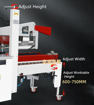 Máquina semiautomática para cerrar cartones de cartón con cinta de sellado para cajas de 150-500 mm