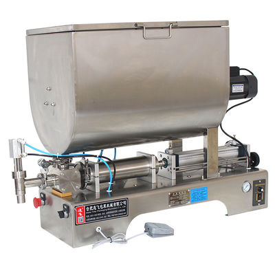 Con el tanque de mezcla incluido, máquina de llenado de pasta de cabeza única para limpieza de pasta y loción