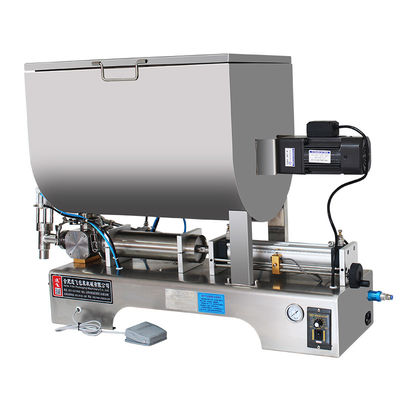 Máquina horizontal de rellenado de mezcla de tipo U con una sola cabeza para botellas de vidrio y alimentos líquidos