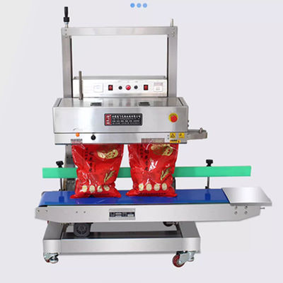 Carga de transporte 20 kg sellador de banda vertical automático continuo para bolsas de bolsillo de pie