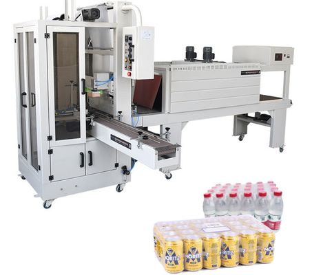 Conveniente botella de plástico semiautomático puede PE película encoger envoltura de embalaje máquina