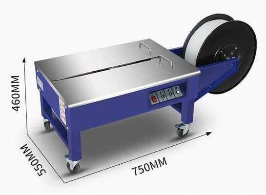 Máquina eléctrica de fijación de la mesa de trabajo de 750 mm con plataforma baja alta y cinturón de PP de Poly Pack