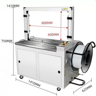 Máquina automática de envoltura de correas de PP de alta velocidad de 220V 141*62.5*141cm