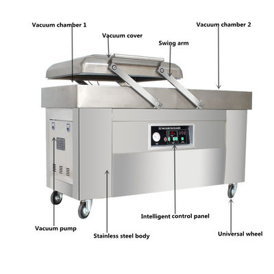 900W motor de potencia de pescado y verduras máquina automática de embalaje al vacío para los requisitos