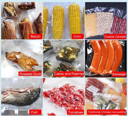 900W motor de potencia de pescado y verduras máquina automática de embalaje al vacío para los requisitos