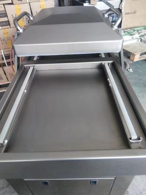 Máquina de sellado de embalaje al vacío de cámaras de doble ranura con tamaño de cámara 400*400*120 mm