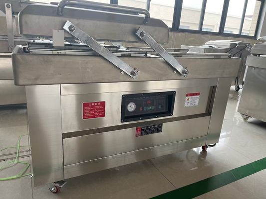 Máquina de sellado de embalaje al vacío de cámaras de doble ranura con tamaño de cámara 400*400*120 mm