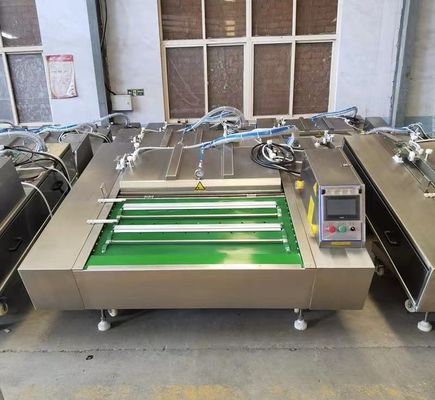 Máquina avanzada de embalaje con cinta transportadora de vacío para queso de carne y pollo entero