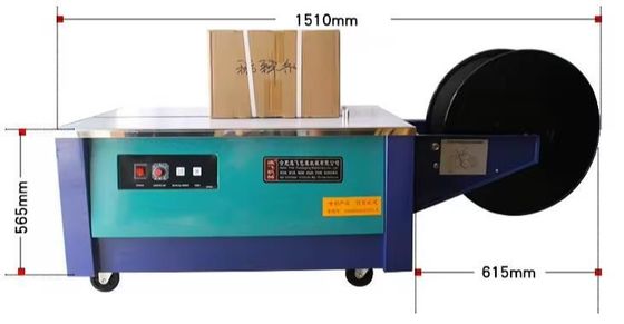 Máquina de fijación de paquetes de PP semiautomática para envases de cajas de cartón corrugado