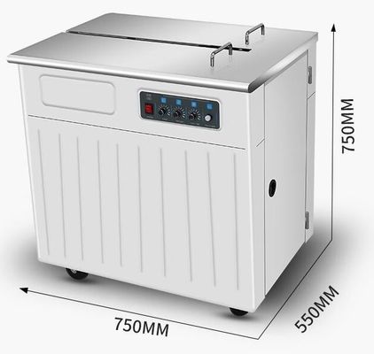 Máquina de embalaje de cajas de cartón con banda de PP semiautomática 750X550X460mm 220V