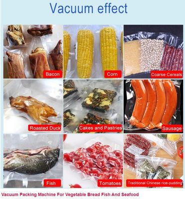 190 KG Máquina de embalaje a vacío automática industrial aprobada por el CE para arroz alimento seco húmedo carne fruta pescado huevo de codorniz