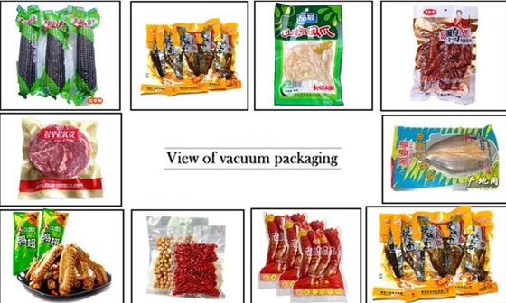 Sellador de vacío de doble cámara para piensos para animales Chocolates Pepinillos de cordero de ternera Pan