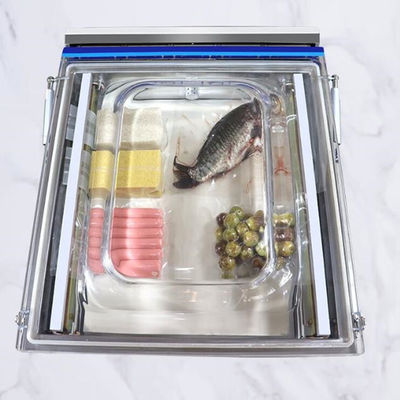 Máquina de embalaje al vacío para selladores de alimentos con banda de sellado de 2pc y velocidad de bomba de 20m3/h