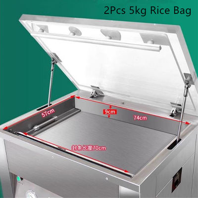 Máquina de embalaje automático de forma de vacío de doble cara con certificación CE personalizada para 5 kg/10 kg de arroz