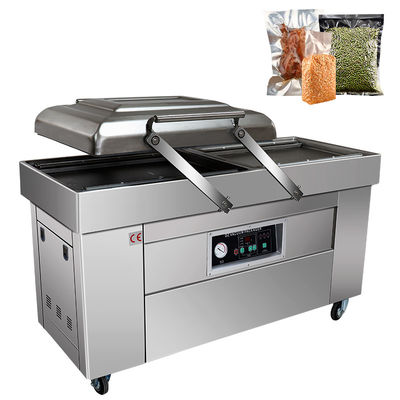 Máquina de sellado por vacío automático de vegetales congelados con doble cámara